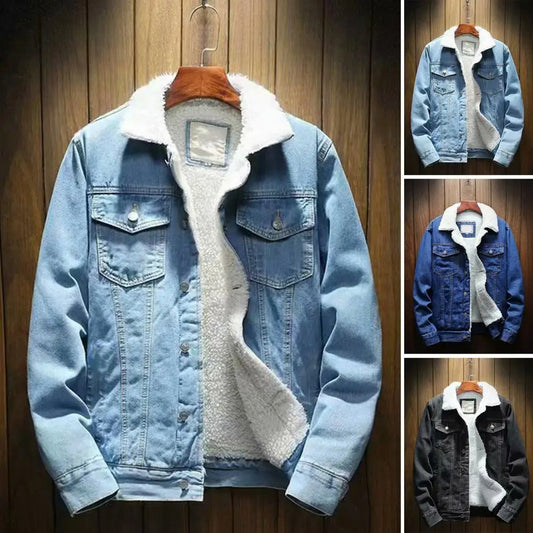 Men's Warm Denim Jacket